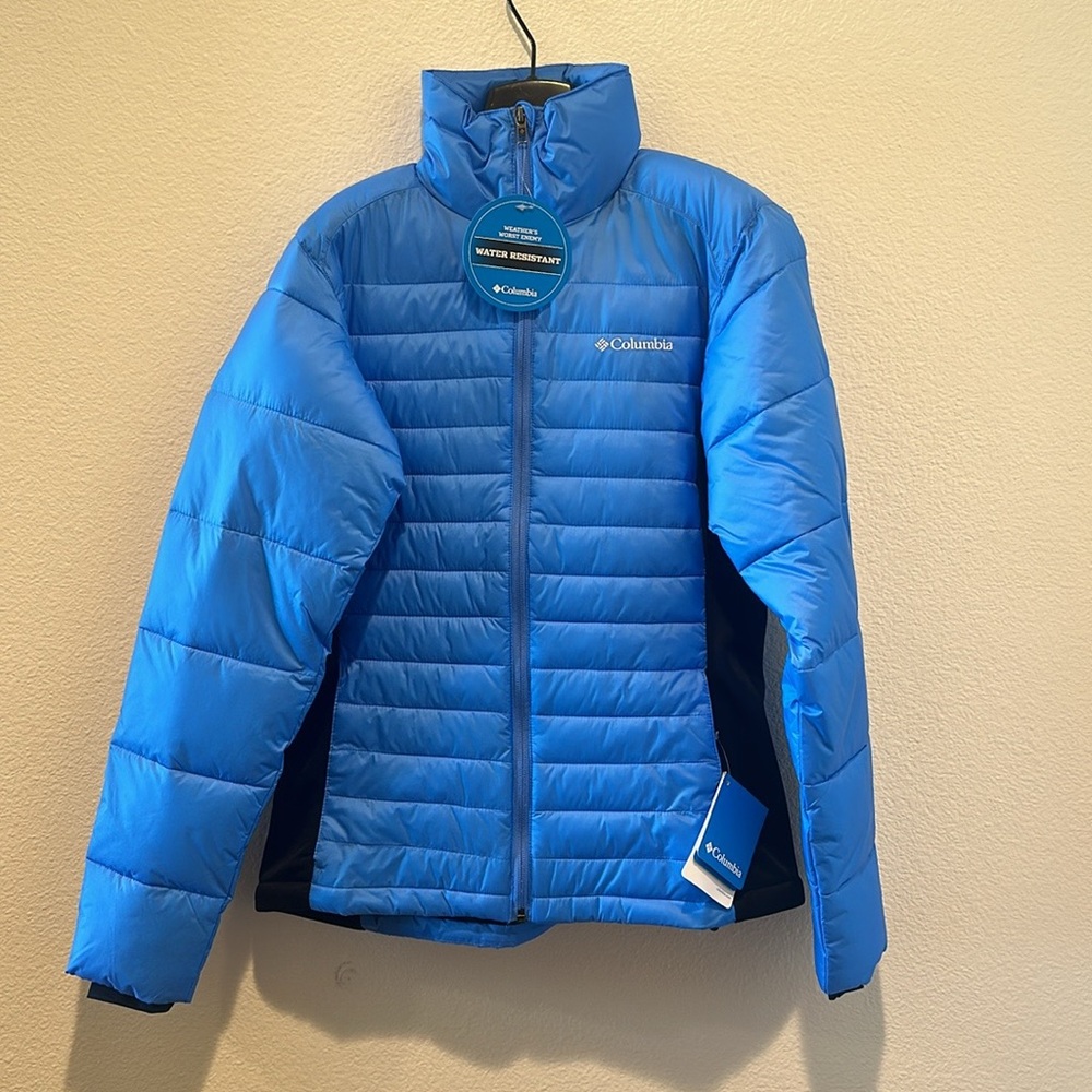 Columbia Womens Blue Powder Pillow Hybrid Jacket